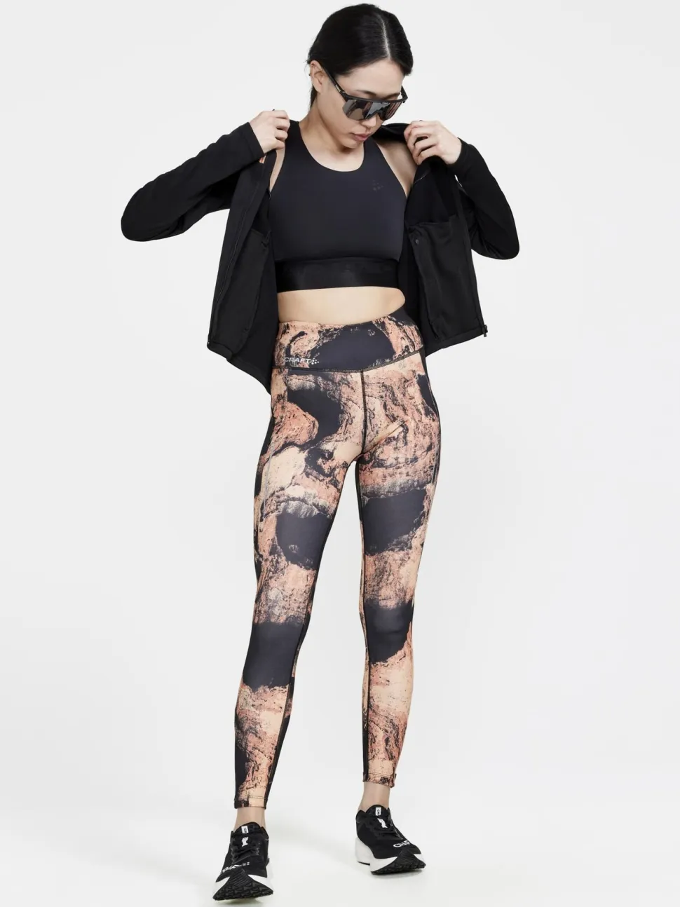 WOMEN'S ADV ESSENCE RUNNING TIGHTS - GLOW-MULTI
