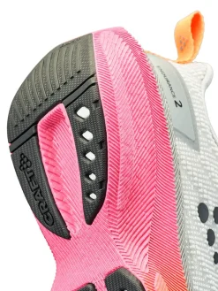 Women's Endurance 2 Running Shoe - Ash White/Fuchsia