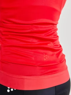 WOMEN'S ESSENCE CYCLING JERSEY - BRIGHT RED