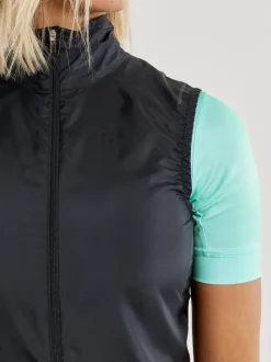 WOMEN'S ESSENCE LIGHT WIND CYCLING VEST - Black